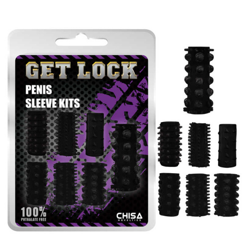 Набор насадок 7 шт Penis Sleeve Kits, черные 330325419-CN