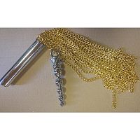 Металическая плетка + анальная елочка цвет золото 075 RY